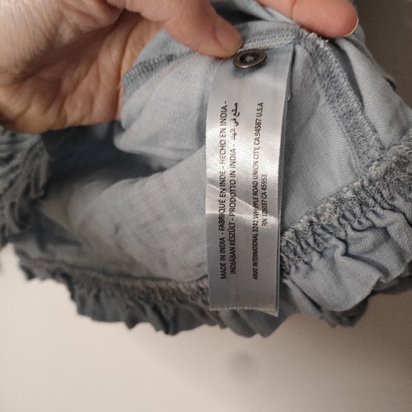 Ariat Eden Blouse Tencel Lyocell Light Blue Floral Women's Top Boho Paisley - Picture 7 of 10